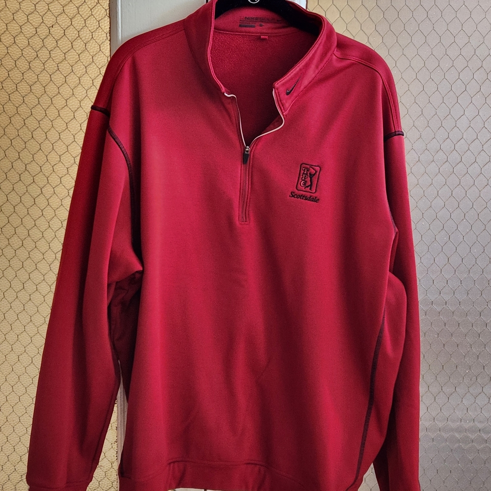 Nike Red Zip Up Sweater